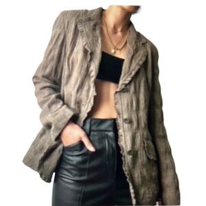 J. Jill Artisan Crinkled Fabric Blazer